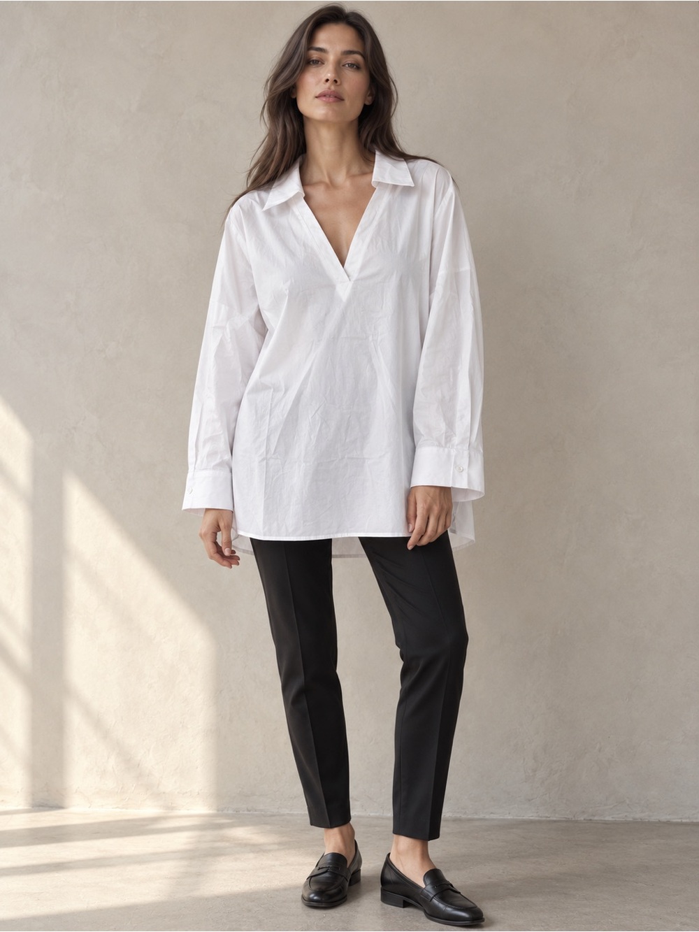 HARSHMAN Lilou Blouse 100% Crisp White Cotton NWT Size 1X